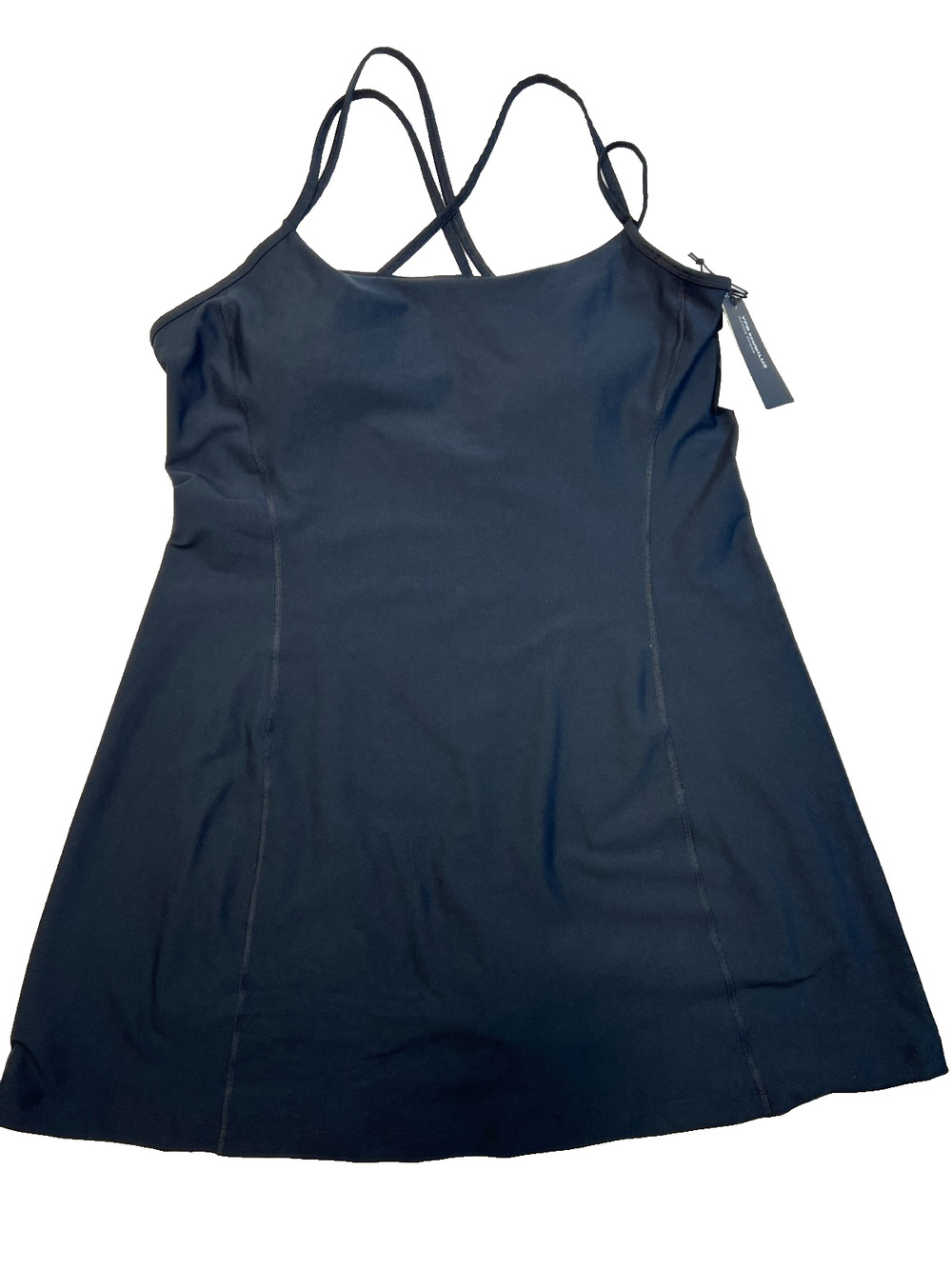NWT YPB Women Activewear Dress StudioFLEX Built-in Shorts Pockets Black, Sz XL